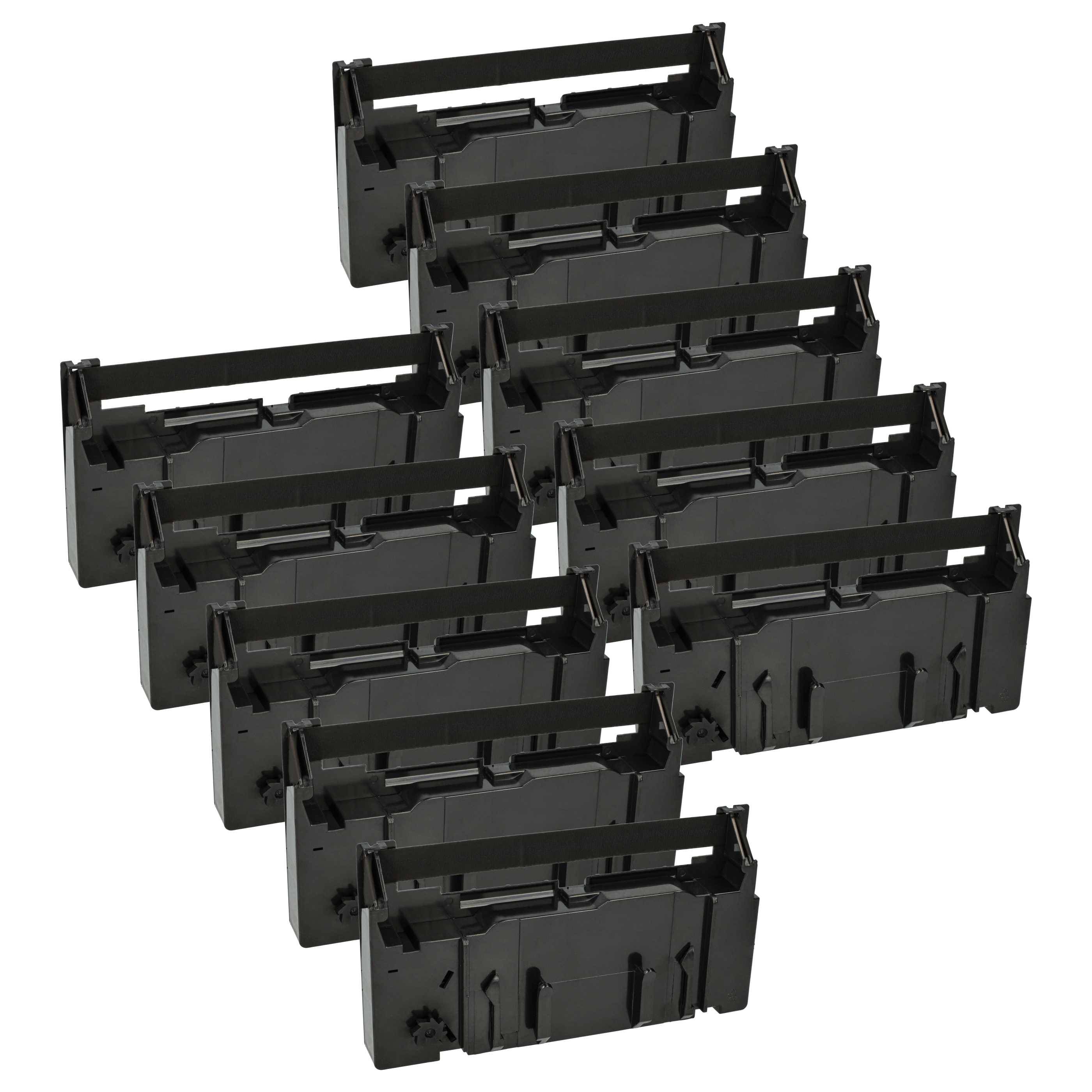 vhbw 10x Farbband Schriftband kompatibel mit Anker ADS 34 | 51, M 45, 44 Nadeldrucker, Bondrucker - Schwarz