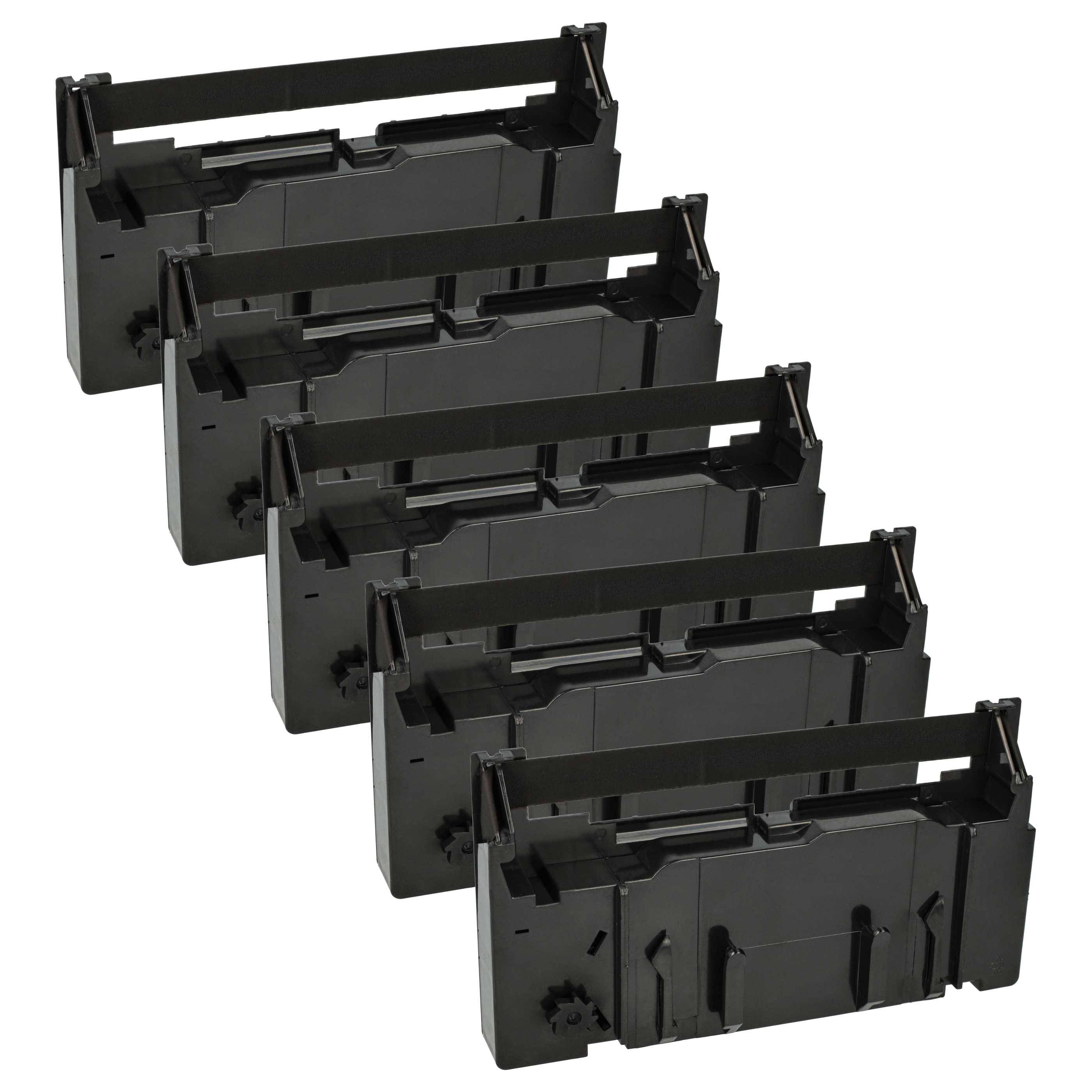 vhbw 5x Farbband Schriftband kompatibel mit Fujitsu General Teknika G 3830, General Teknika G 3840 Nadeldrucker, Bondrucker - Schwarz