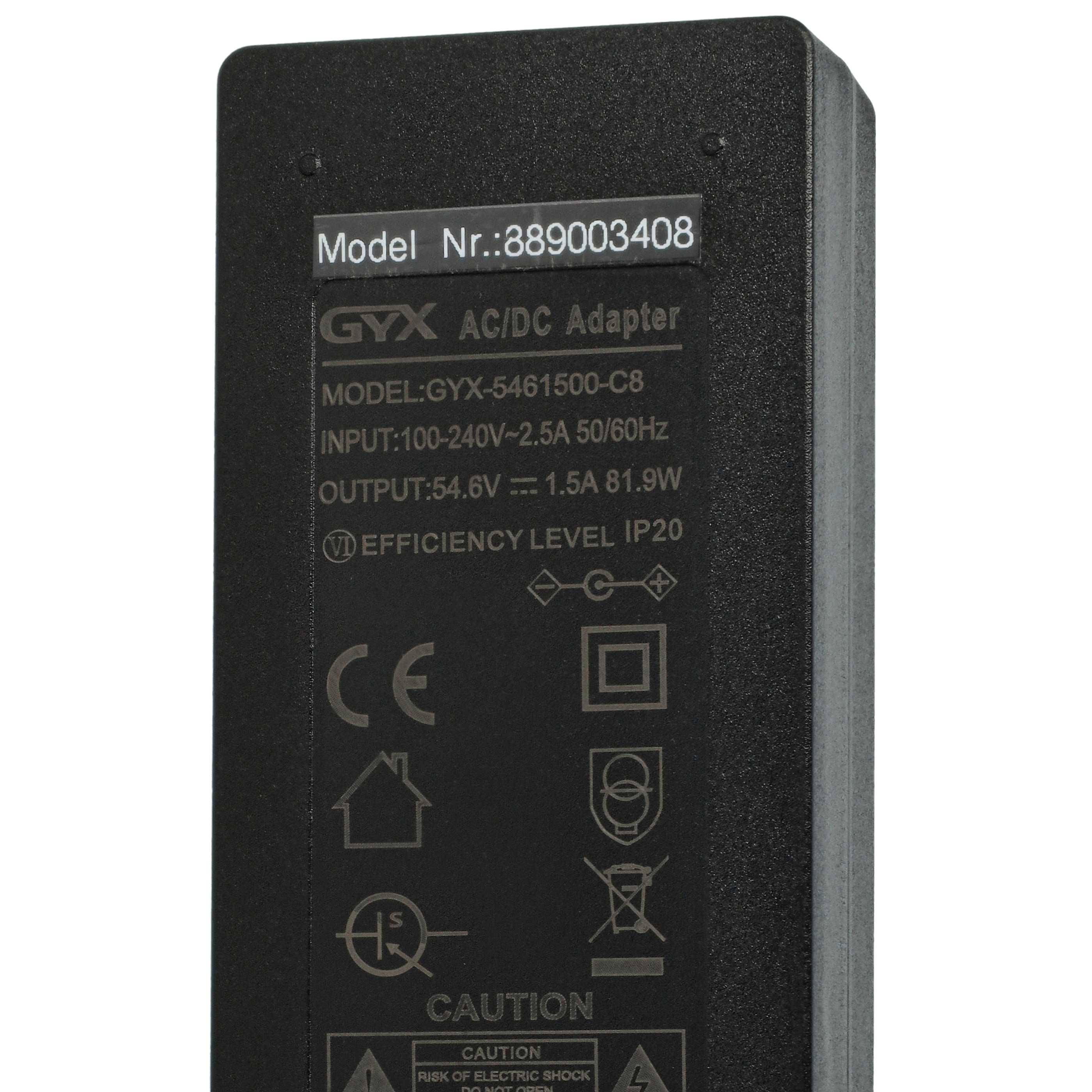 vhbw 1x Ladegerät kompatibel mit NCM Aspen, Miami, Milano, Moscow, Venice Fahrradakkus, E-Bike - Für Akkus 81,9 W