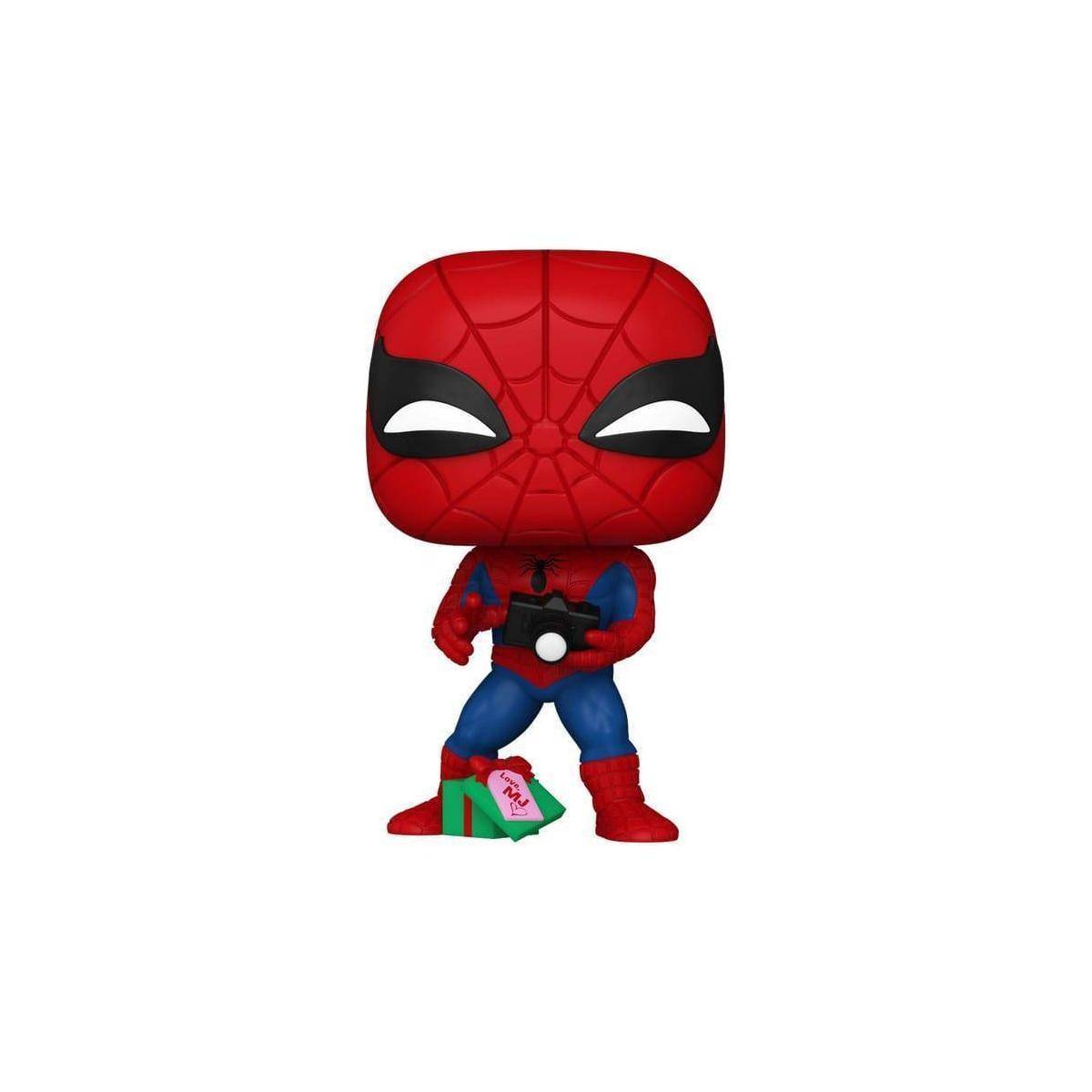FK82877 - Marvel POP! Vinyl Figur Holiday Spiderman wOpen gift 9 cm