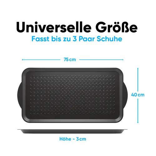 Björn&Schiller Schuhabtropfschale 40x75x3 cm Gummimaterial Rutschfest Wasserfest Praktische Schuhtablett für sauberen Flur - Schuhmatte Björn&Schiller Schuhabtropfschale 40x75x3 cm Gummimaterial Rutschfest Wasserfest Praktische Schuhtablett für sauberen Flur - Schuhmatte