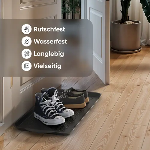 Björn&Schiller Schuhabtropfschale 40x75x3 cm Gummimaterial Rutschfest Wasserfest Praktische Schuhtablett für sauberen Flur - Schuhmatte Björn&Schiller Schuhabtropfschale 40x75x3 cm Gummimaterial Rutschfest Wasserfest Praktische Schuhtablett für sauberen Flur - Schuhmatte