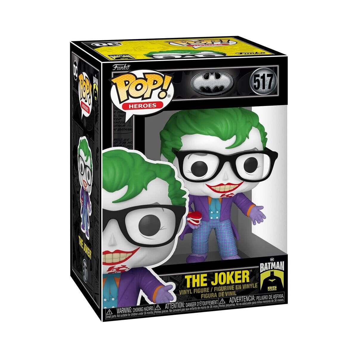 Batman 85th Anniversary POP! Movies Vinyl Figur The Joker w/Teeth 9 cm