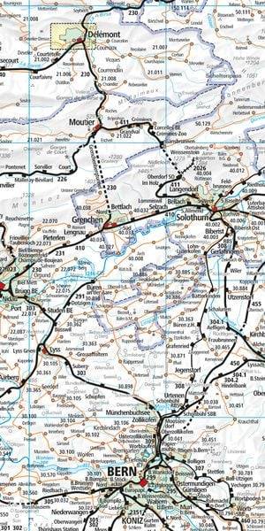Kümmerly+Frey Schweizer Karte des öffentlichen Verkehrs 1:275.000