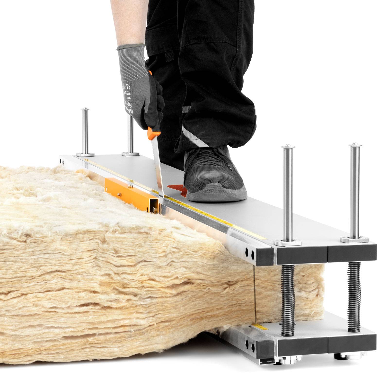 BAUTEC Dämmstoffschneider ISO-QUICKCUT + Dämmstoffmesser » für Rollenware » Glaswolle, Steinwolle und Mineralwolle