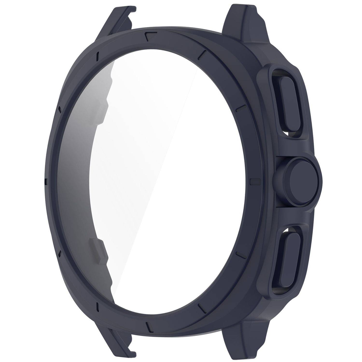 Für Samsung Galaxy Watch 7 40mm Kunststoff Hülle + Hart Glas D- Blau