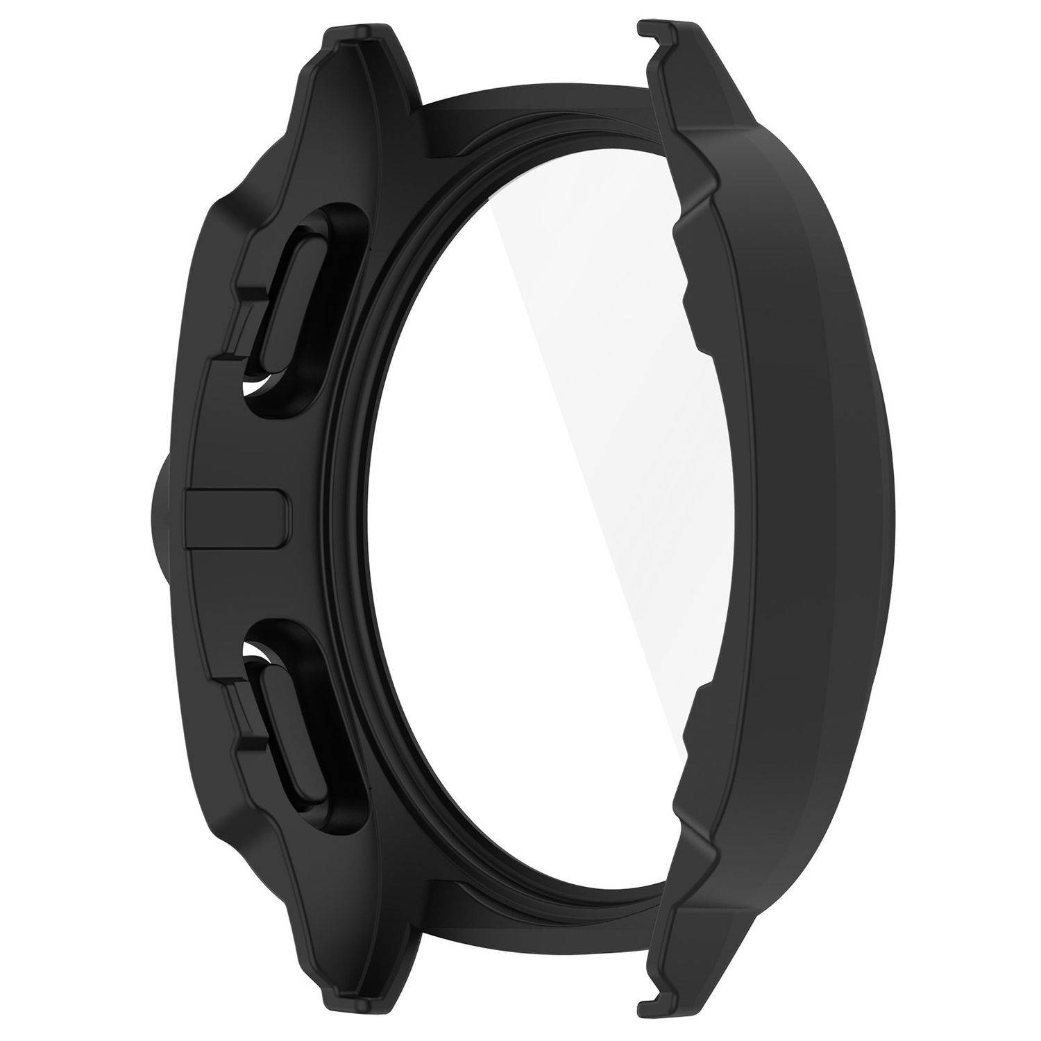 Für Samsung Galaxy Watch 7 44mm Kunststoff Hülle + Hart Glas Schwarz