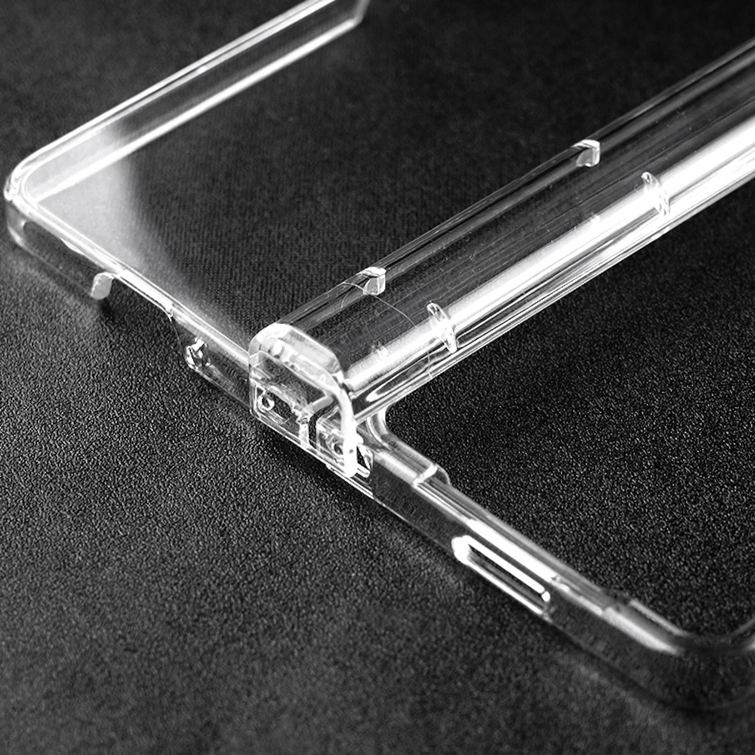 Für Samsung Galaxy Z Fold6 3 in 1 Kunststoff Schutz Hülle Transparent