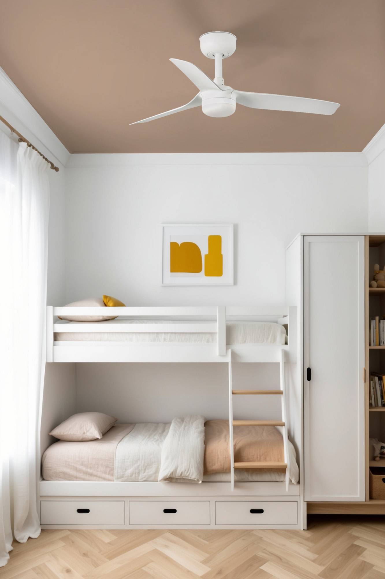 DC Deckenventilator Mini Punt S WE-WE mit LED