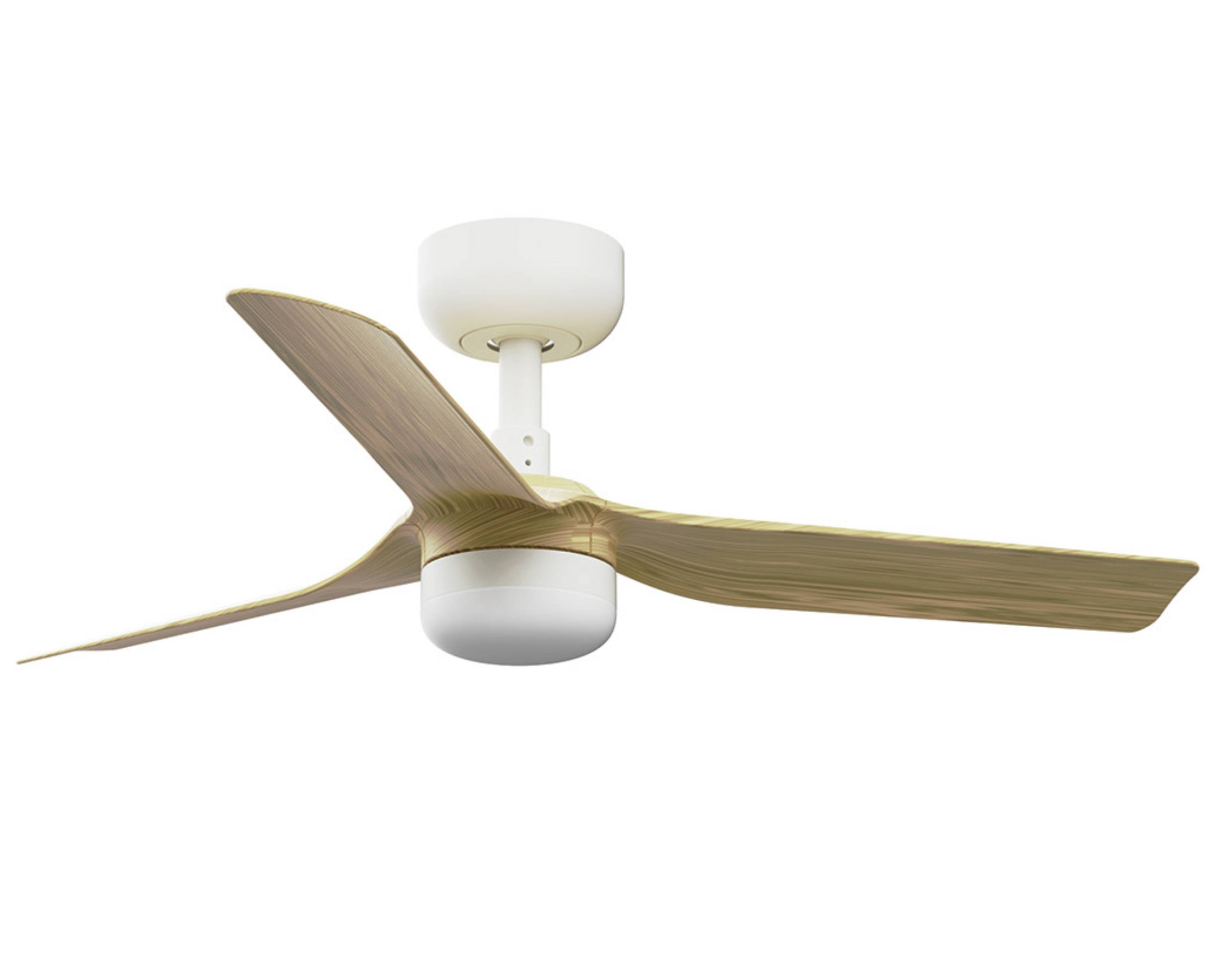 DC Deckenventilator Mini Punt Weiß-Ahorn mit LED