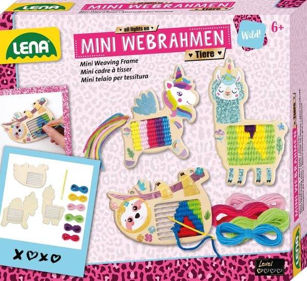 Lena - Mini Webrahmen Tiere, Faltschachtel