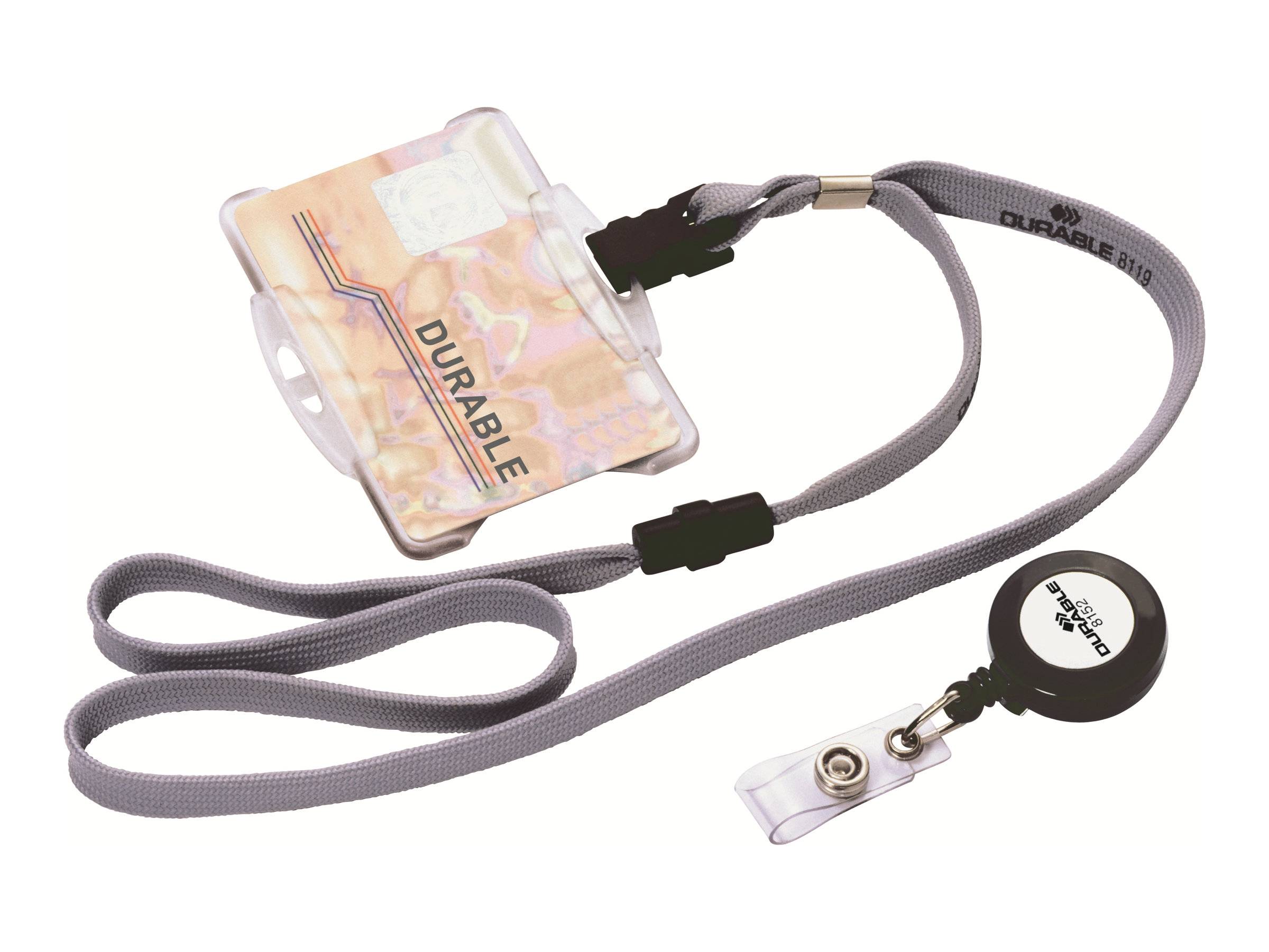 DURABLE - Kartenhalter - für 54 x 85 mm - Clip - durchsichtig (Packung mit 25)