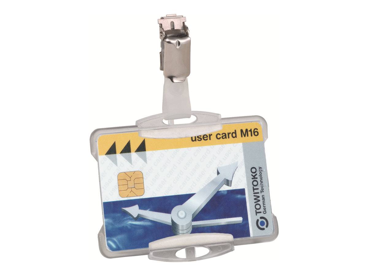 DURABLE - Kartenhalter - für 54 x 85 mm - Clip - durchsichtig (Packung mit 25)