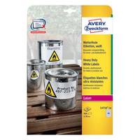 AVERY ZWECKFORM - Avery Heavy Duty Laser Labels L4716 - Polyester - permanenter Klebstoff - beschichtet - weiß - 30 mm r