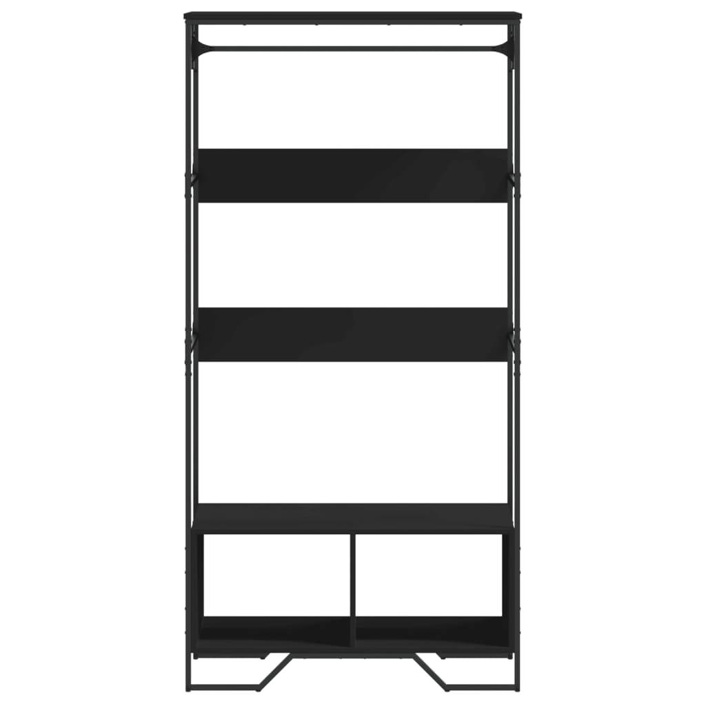 vidaXL Kleiderständer Schwarz 90x50x180 cm Holzwerkstoff