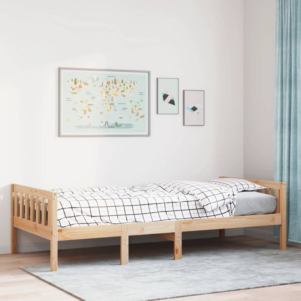 vidaXL Kinderbett ohne Matratze 75x190 cm Massivholz Kiefer