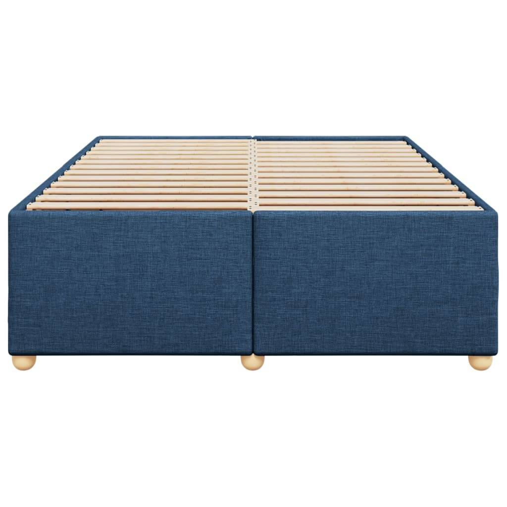 vidaXL Bettgestell ohne Matratze Blau 140x190 cm Stoff