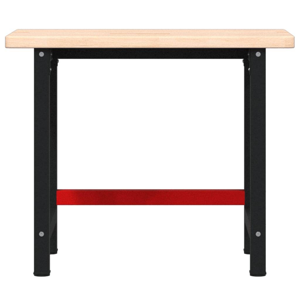 vidaXL Werkbank 100x60x83 cm Massivholz Eiche Rechteckig