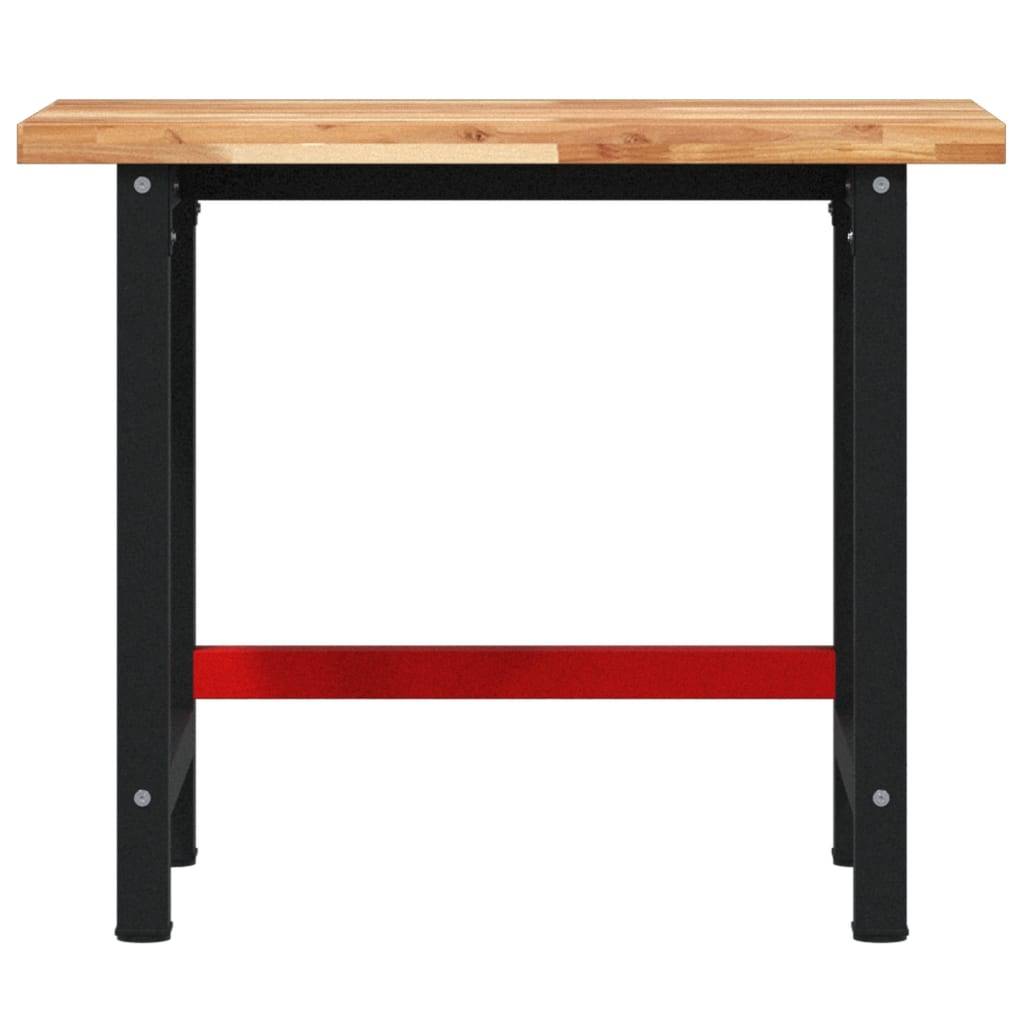 vidaXL Werkbank 100x60x83 cm Massivholz Akazie Rechteckig