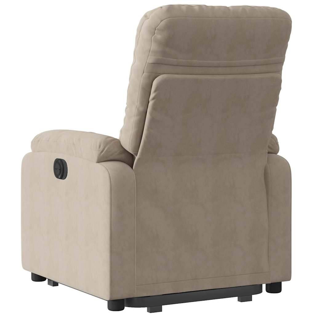 vidaXL Relaxsessel mit Aufstehhilfe Elektrisch Taupe Mikrofasergewebe