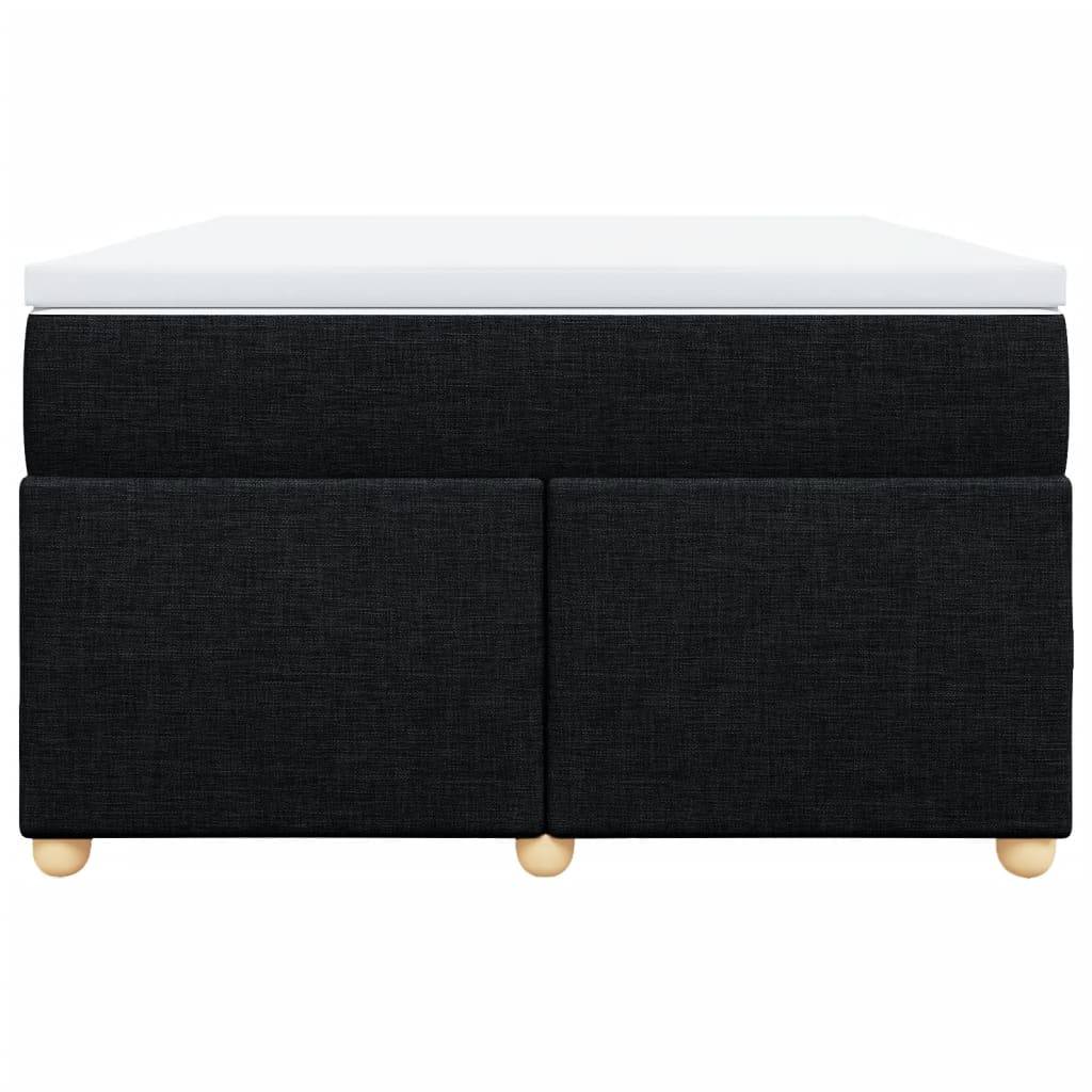vidaXL Boxspringbett mit Matratze Schwarz 120x190 cm Stoff