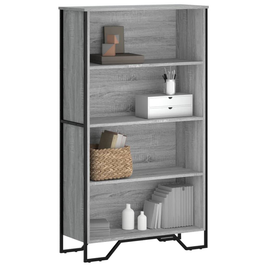 vidaXL Bücherregal Grau Sonoma 80x31x137,5 cm Holzwerkstoff