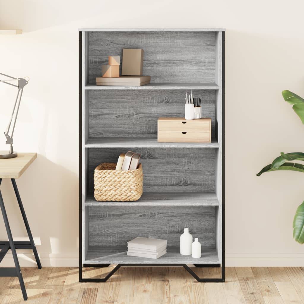 vidaXL Bücherregal Grau Sonoma 80x31x137,5 cm Holzwerkstoff
