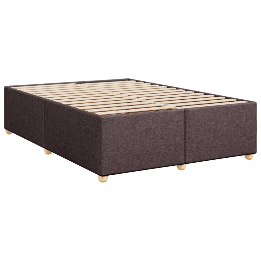vidaXL Bettgestell ohne Matratze Dunkelbraun 140x190 cm Stoff
