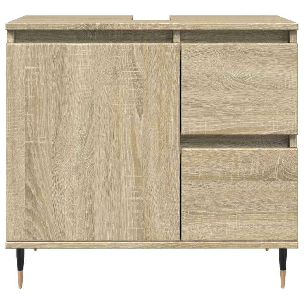 vidaXL Badschrank Sonoma-Eiche 65x33x60 cm Holzwerkstoff