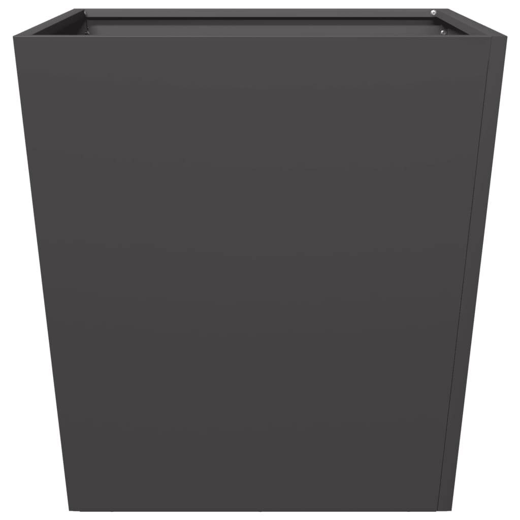 vidaXL Pflanzkübel Schwarz 50x50x50 cm Stahl
