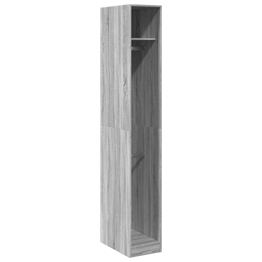 vidaXL Kleiderschrank Grau Sonoma 30x50x200 cm Holzwerkstoff