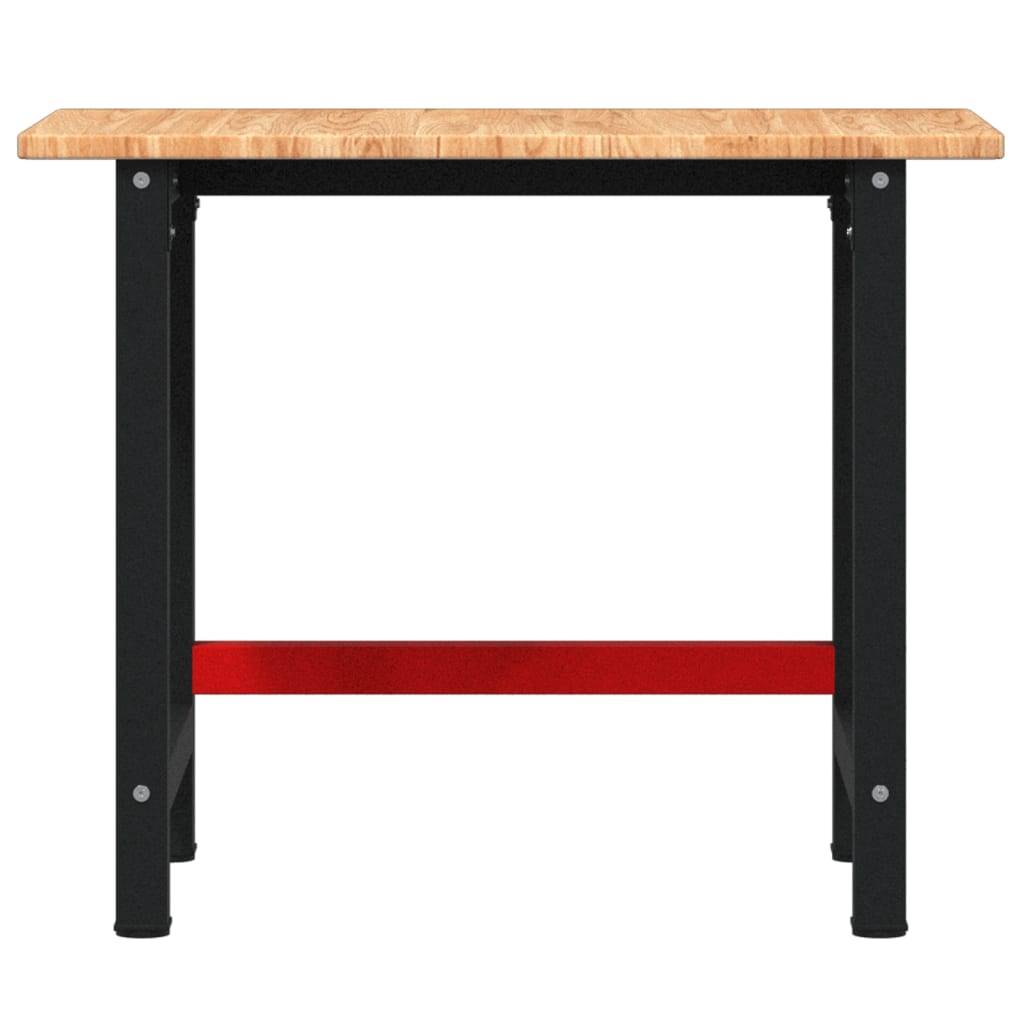 vidaXL Werkbank Hellbraun 100x60x81,5 cm Massivholz Eiche Rechteckig