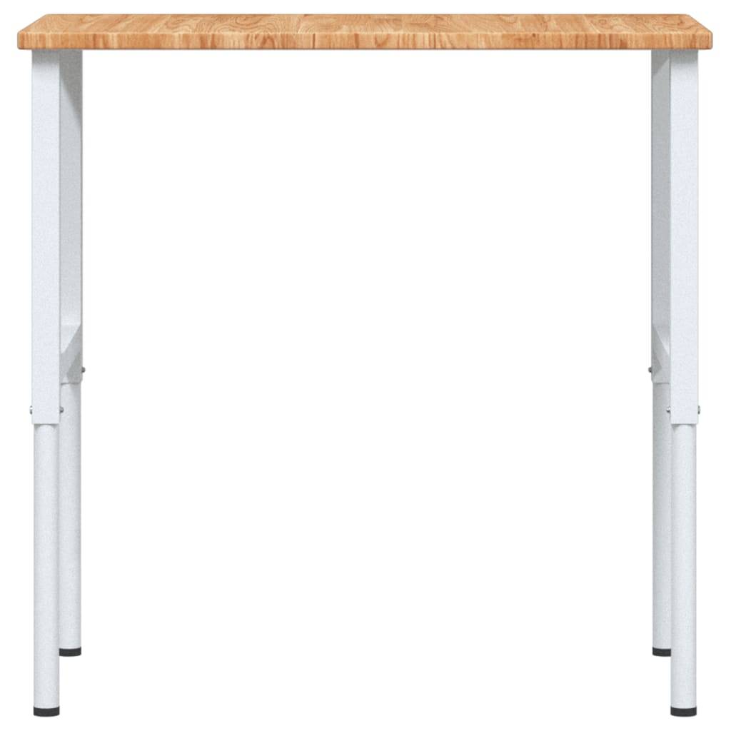 vidaXL Werkbank Hellbraun 100x60x(71,5-98) cm Massivholz Eiche