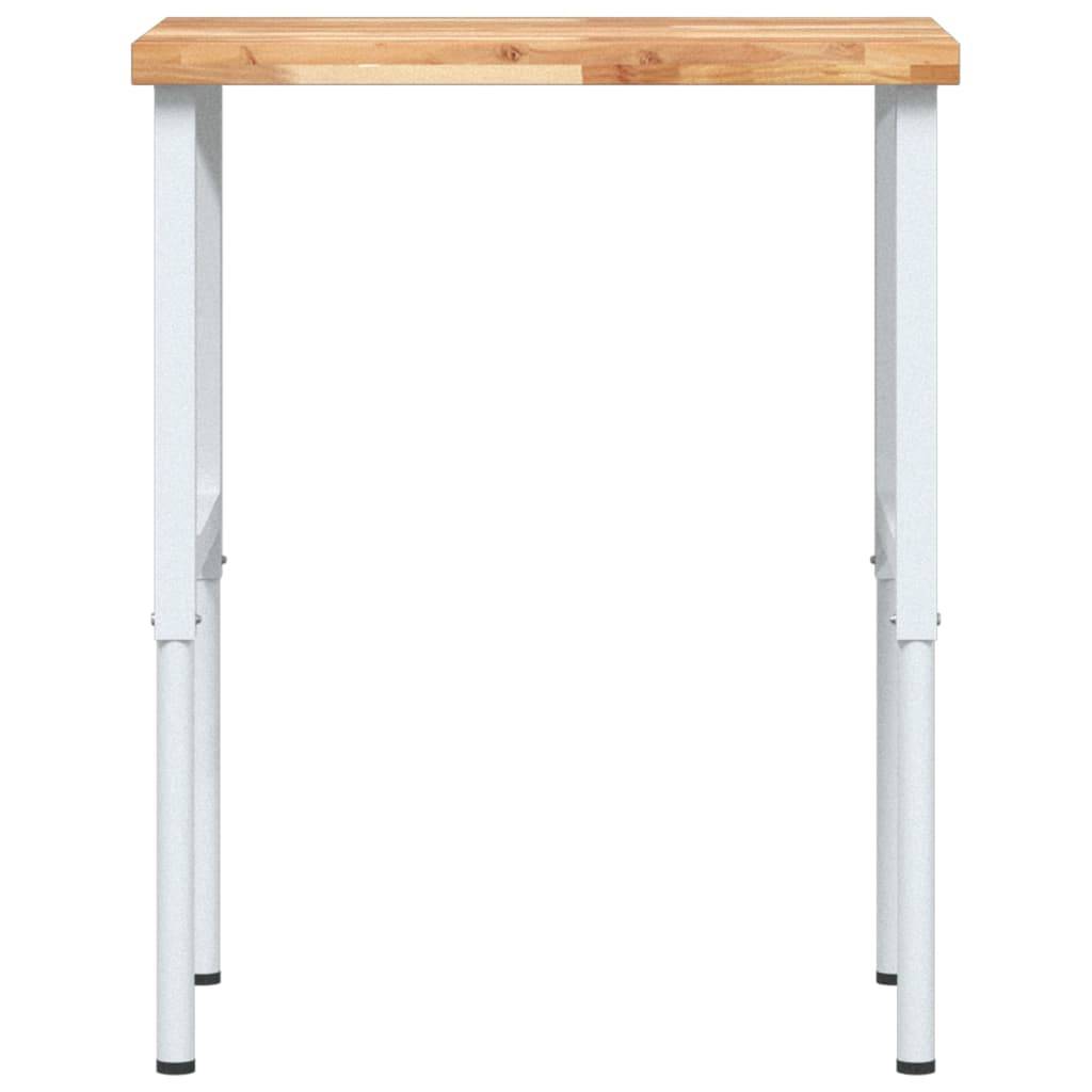 vidaXL Werkbank 80x60x(73-99,5) cm Massivholz Akazie Rechteckig