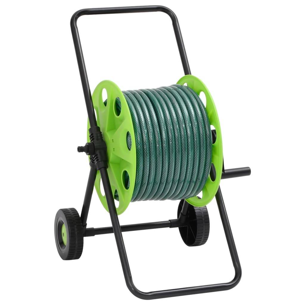 vidaXL Schlauchwagen mit 50 m Schlauch PVC Grün