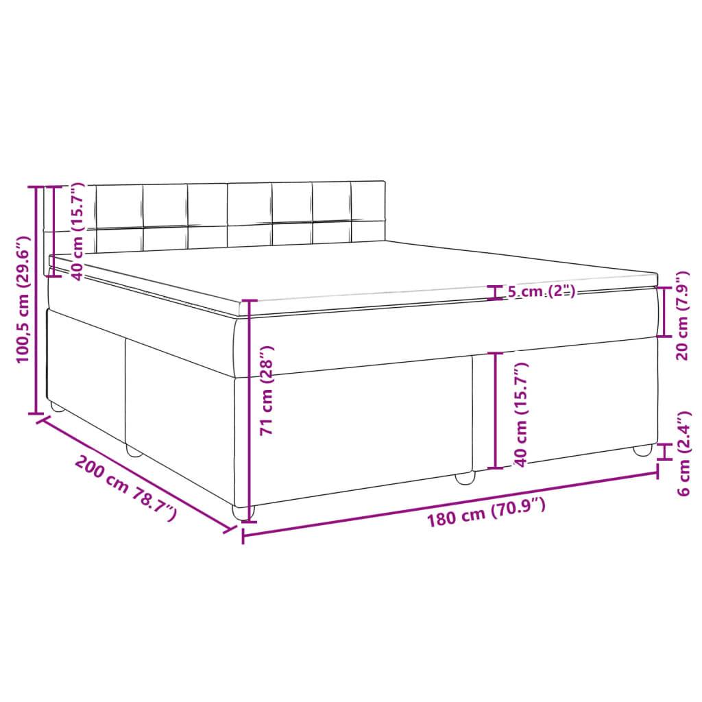 vidaXL Boxspringbett mit Matratze Blau 180x200 cm Stoff