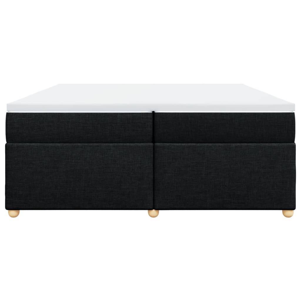 vidaXL Boxspringbett mit Matratze Schwarz 200x200 cm Stoff