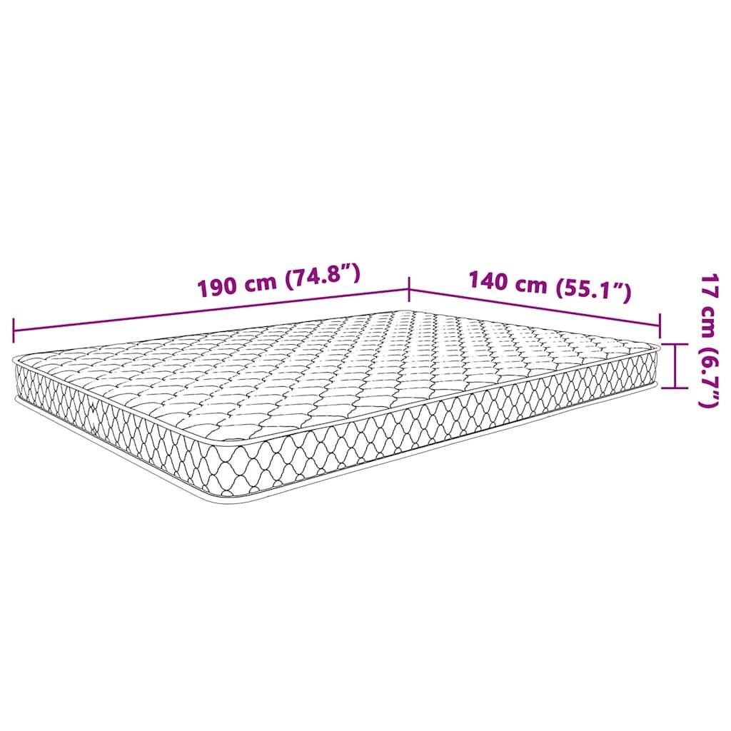 vidaXL Memory-Schaum-Matratze 140x190x17 cm Weiß