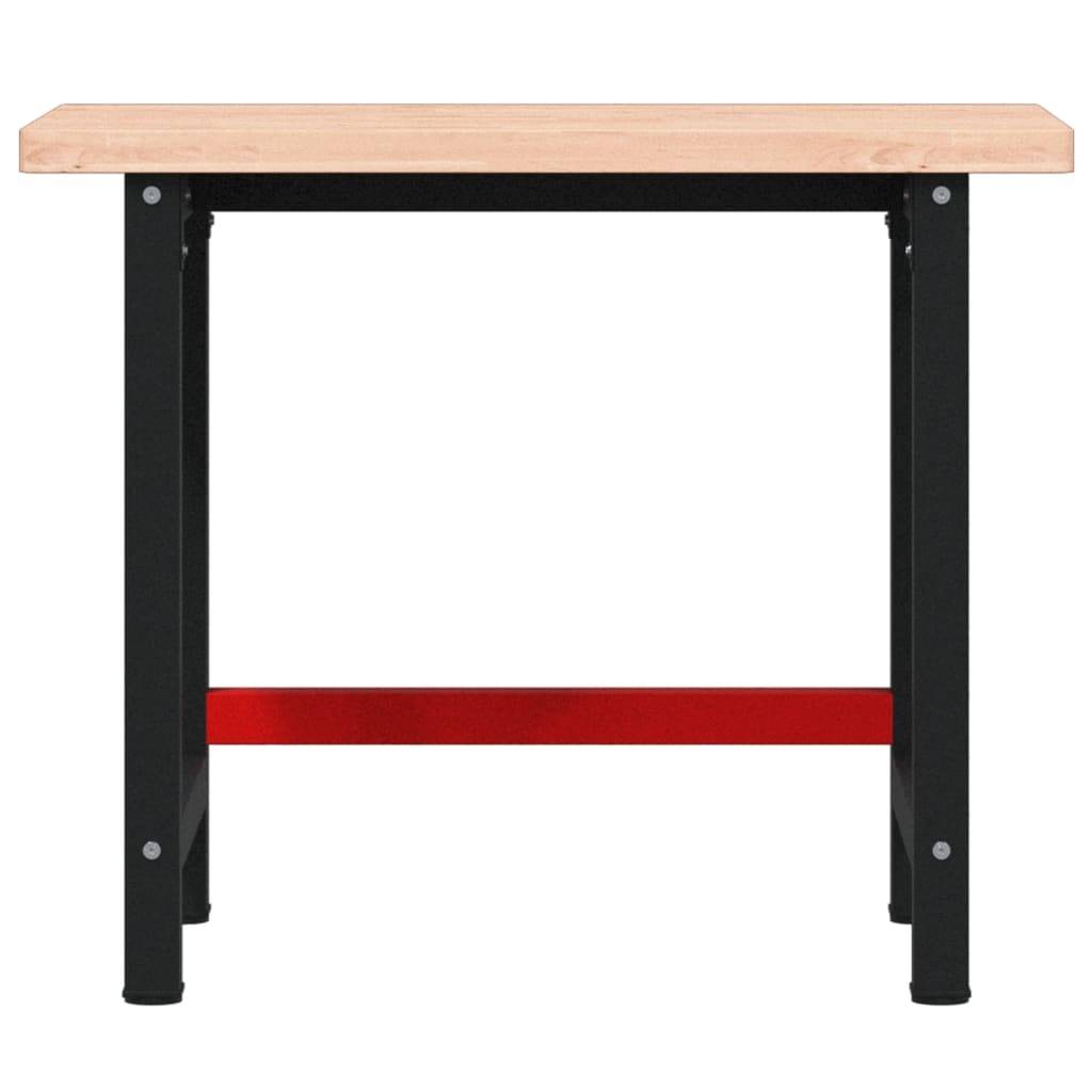 vidaXL Werkbank 100x60x83 cm Massivholz Buche Rechteckig