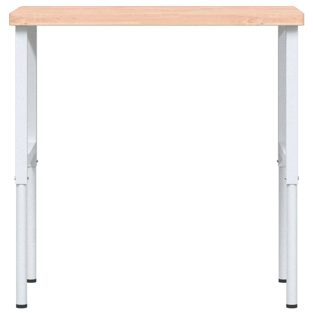 vidaXL Werkbank 100x60x(73-99,5) cm Massivholz Buche Rechteckig