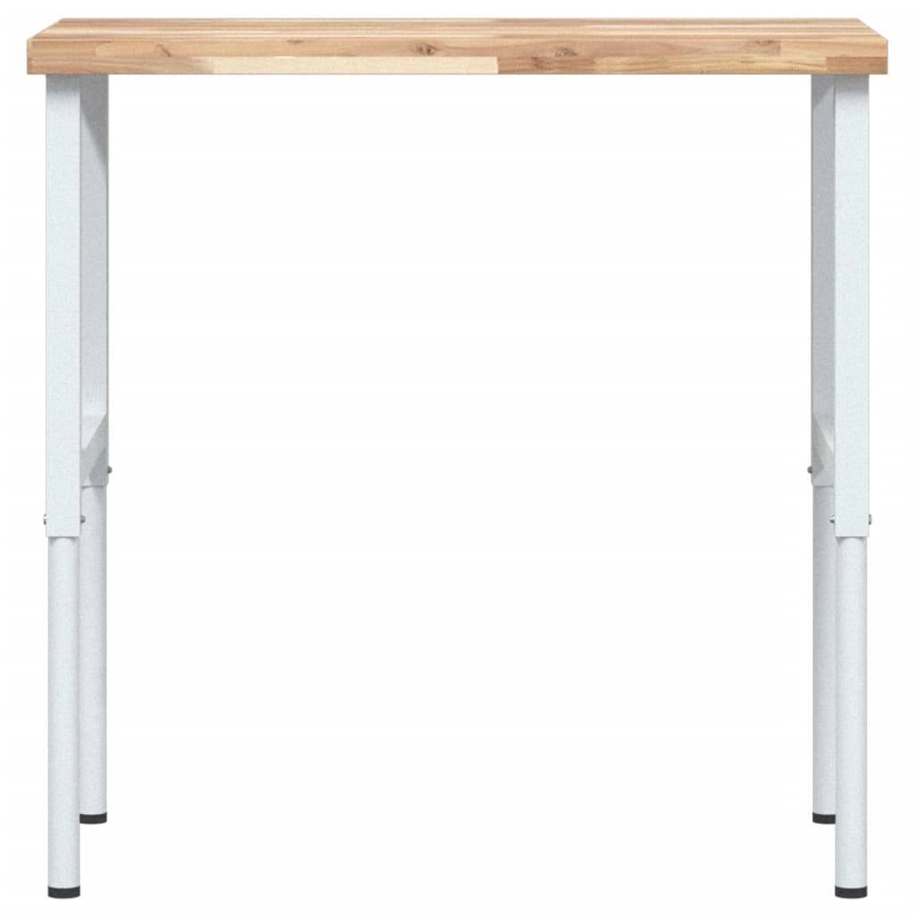 vidaXL Werkbank 100x60x(73-99,5) cm Massivholz Akazie Rechteckig