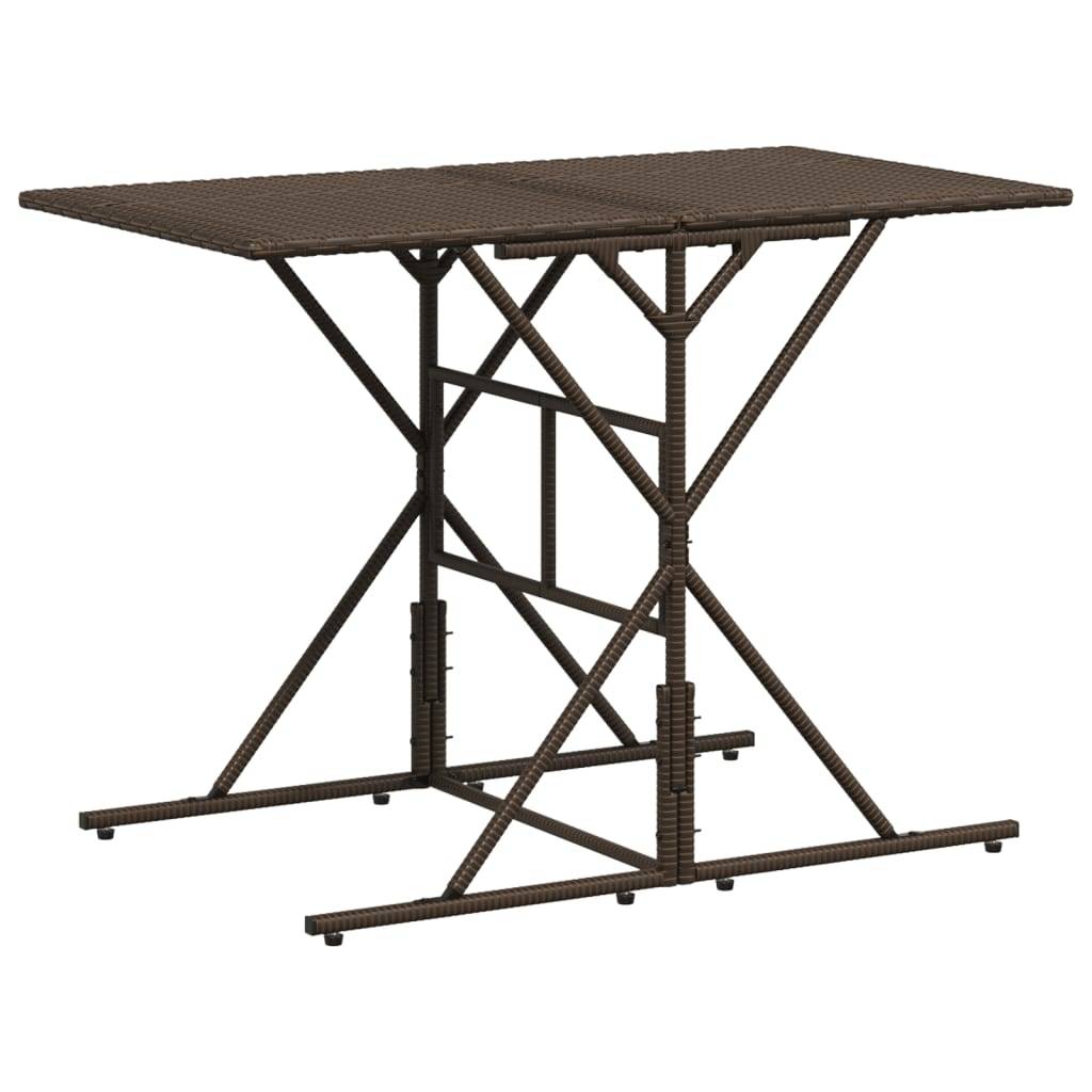 vidaXL 7-tlg. Garten-Essgruppe mit Kissen Braun Poly Rattan