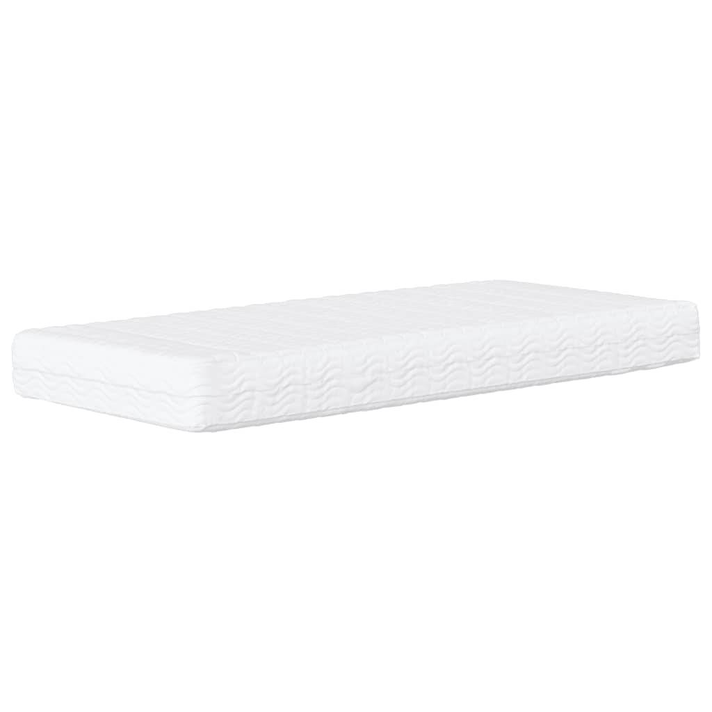 vidaXL Schaumstoffmatratze Weiß 90x220 cm Härtegrad H2 H3