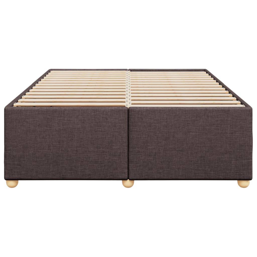 vidaXL Bettgestell ohne Matratze Dunkelbraun 140x190 cm Stoff