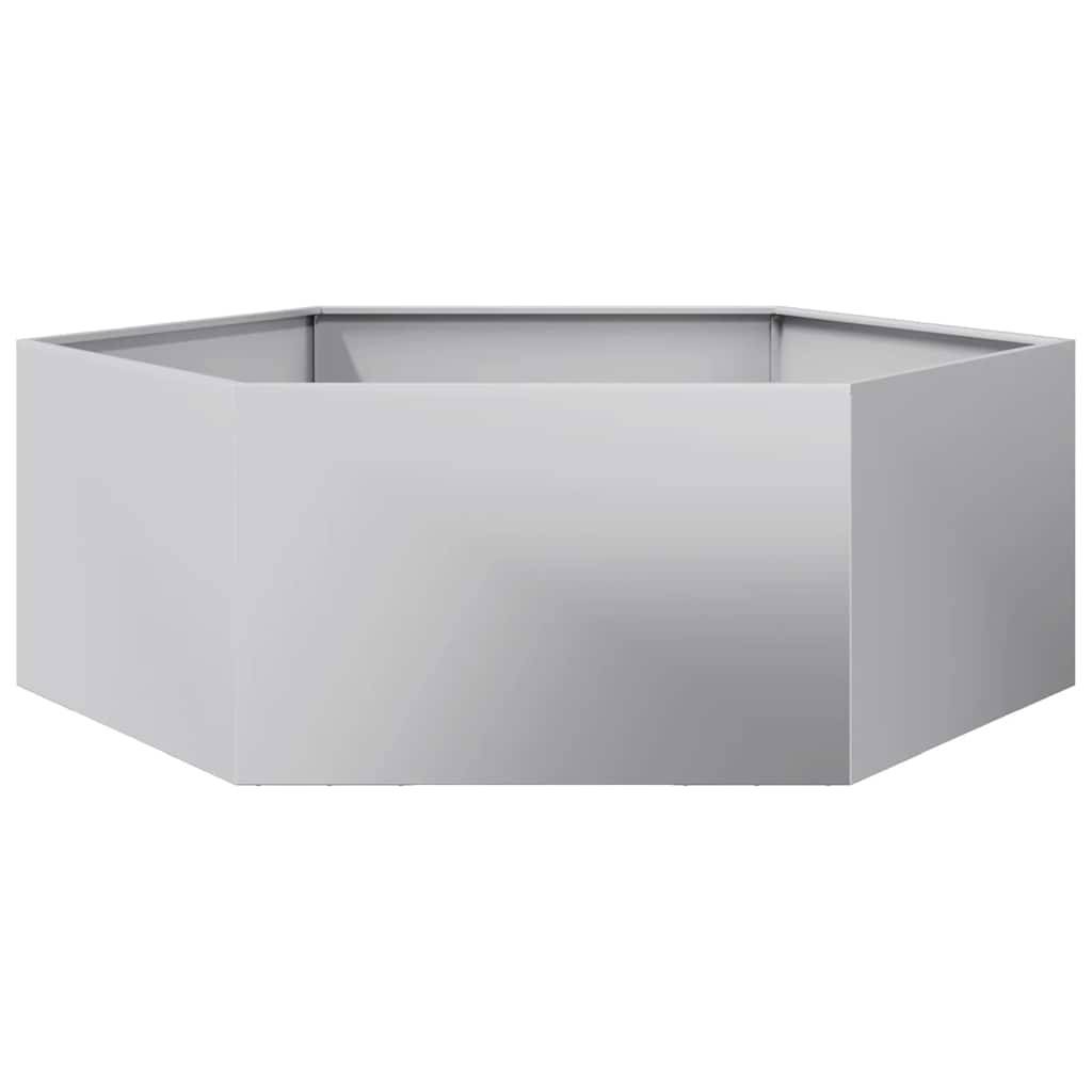 vidaXL Pflanzkübel Sechseckig 138x120x45 Verzinkter Stahl