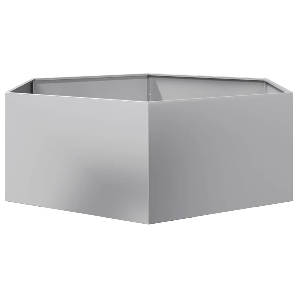 vidaXL Pflanzkübel Sechseckig 138x120x45 Verzinkter Stahl
