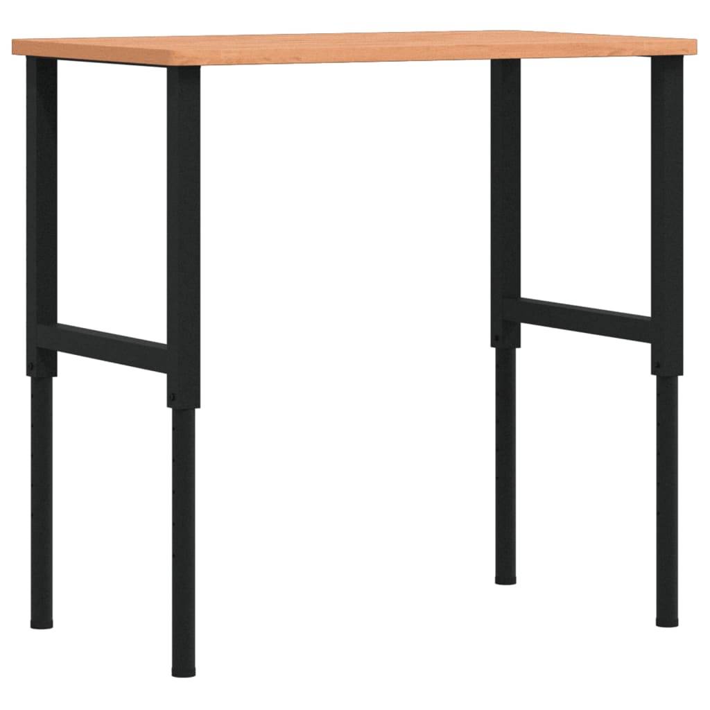 vidaXL Werkbank 100x60x(71,5-98) cm Massivholz Buche Rechteckig