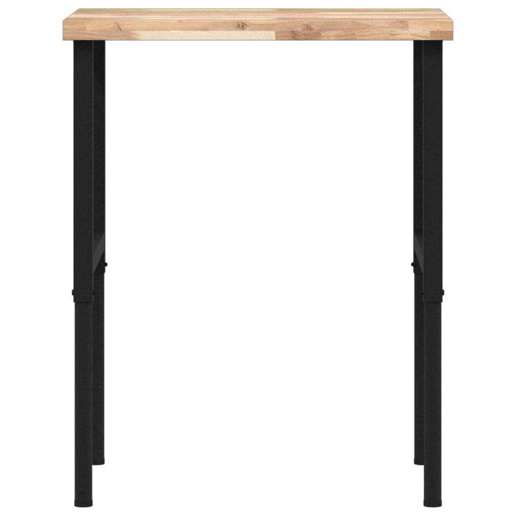 vidaXL Werkbank 80x60x(73-99,5) cm Massivholz Akazie Rechteckig