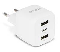 DICOTA - Netzteil - kompakt, Laptop - 32 Watt - 3 A - 3 Ausgabeanschlussstellen (24 pin USB-C, 2 x USB)