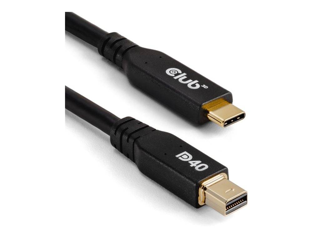 Zwei schwarze Kabel mit unterschiedlichen Steckern: ein USB-C-Stecker mit der Bezeichnung „eibub